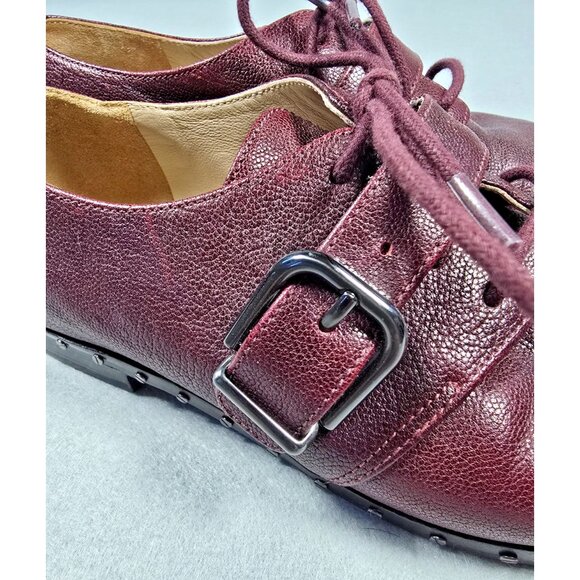 VTG Via Spiga Ladonna Bordeaux Stud Loafers 5M - Picture 11 of 16